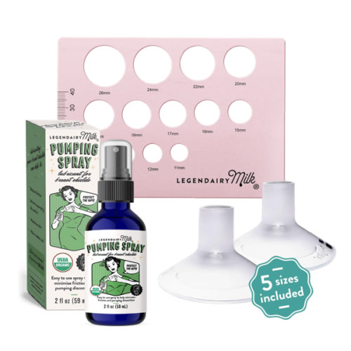 Flange Sizing Kit | Silicone Inserts | Nipple Ruler | Pumping Spray – Legendairy Milk