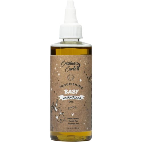 Cristina's Curls Nourishing Baby Hair & Scalp Oil – Lightweight Massage Oil To Loosen Dry Flakes And Seal Softness