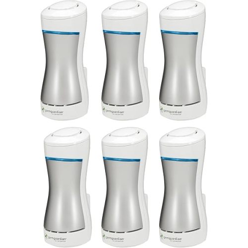 GermGuardian GG1000 Pluggable UV-C Sanitizer and Deodorizer, Kills Germs, Freshens Air and Reduces Odors from Pets, Smoke, Mold, Cooking and Laundry, 6-Pack