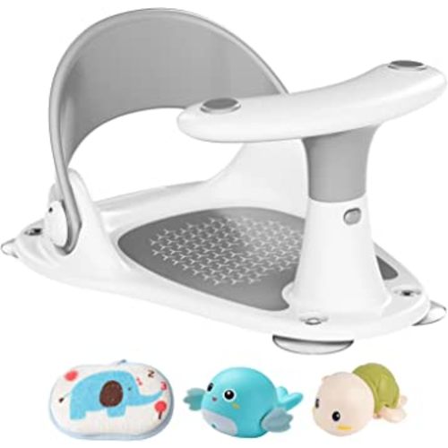 Baby Bath Seat,Baby Bathtub Seat for 6 Months & Up, Infant Bath Seat with Secure Suction Cups, Non-Slip Toddler Bath Seat TOPMINO