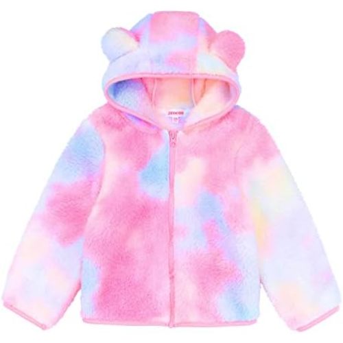 JESKIDS Toddler Girls Boys Fleece Hoody Jacket Zip Up Teddy Coat Warm Winter Outwear
