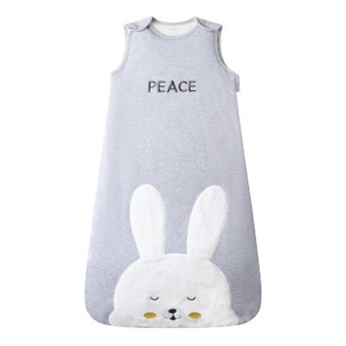 Owlivia Organic Cotton Sleeping Bag 2.5 TOG Baby Sleep Sack - Bunny, 6-18 Months