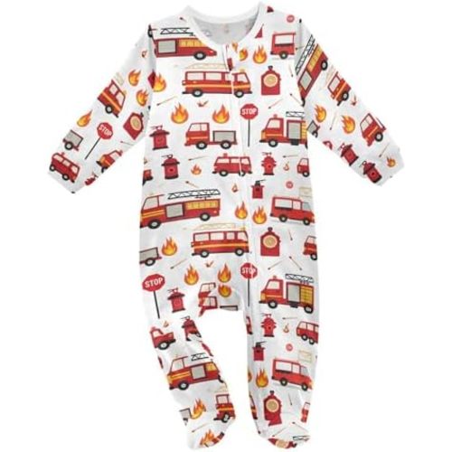 Dussdil Baby One-Piece Footies Newborn Rompers Pajamas Cotton Footed Pjs for Sleep Play Boys Girls