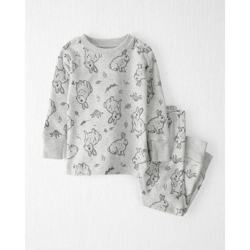 Baby Organic Cotton Pajamas Set - 6M - Bunny print