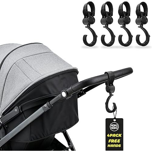 Stroller Hook Universal Stroller Clip Baby Travel Essential Wheelchair Accessories Gear for Bag 4pcs Plastic Hook