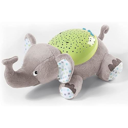 SwaddleMe® Slumber Buddies® Soother (Gray/Green Elephant) – Projector Night Light for Kids with Calming Songs and Sounds