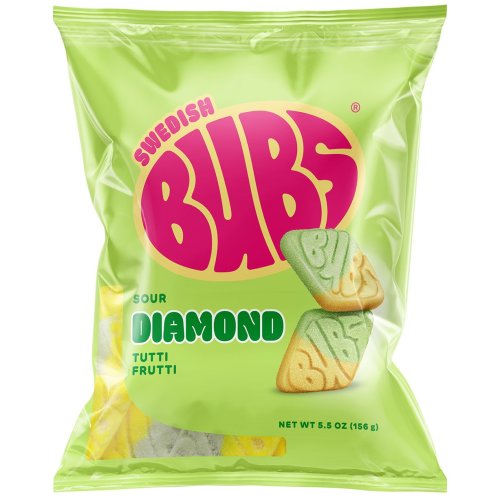 BUBS Tutti Frutti Sour Diamond Swedish Candy