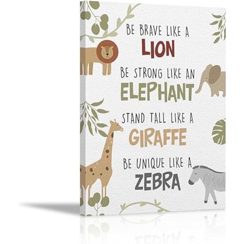 KEUSPI Kids Nursery lion decor Be Brave Like a Lion Wall Decor Canvas Wall Art Painting Paints Picture for Kids boys Room Classroom Nursery Playroom lion wall art,11x14 Inch,Gifts for Boys lion nursery decor