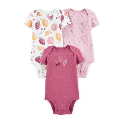 Carter's Child of Mine Baby Girl Bodysuit, 3-Pack, Sizes Preemie-18M