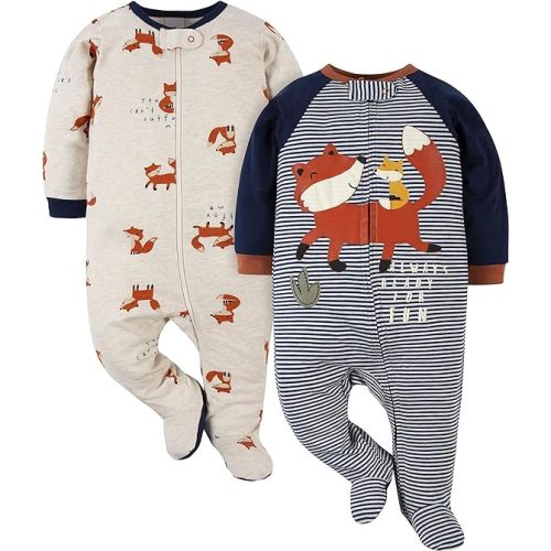 Gerber Baby Boys’ 2-Pack Sleep ‘N Play Pajamas