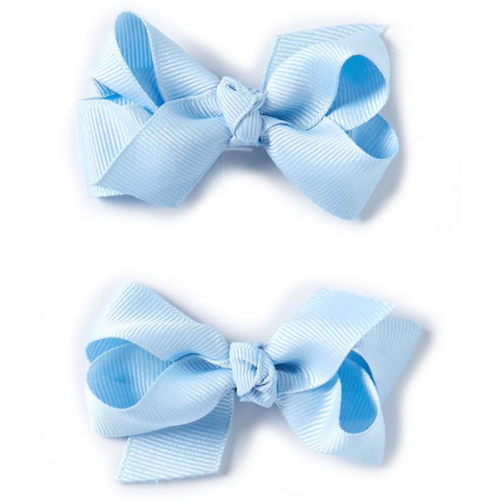 Edgehill Collection Baby Girls 2-Pack Mini Grosgrain Hair Bows