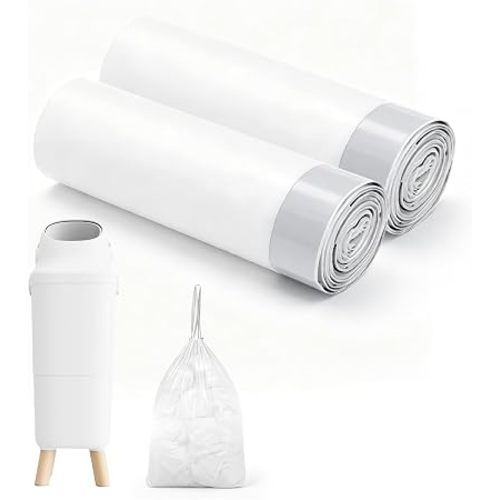 Diaper Pail Refill Bags Compatible with Momcozy, 8 Gallon Trash Bag, 50PCS