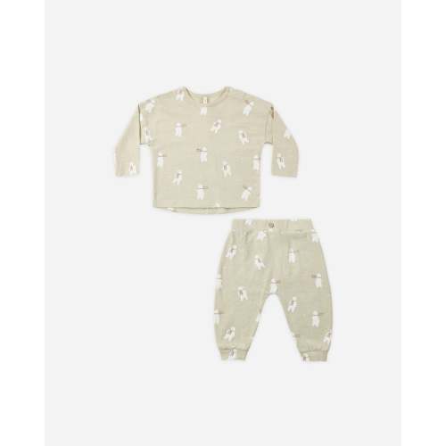Long Sleeve Tee + Pant Set Polar Bears – Rylee + Cru