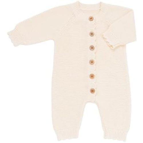 Avibae Baby Knit Romper, Cotton Sweater for Newborn Boys and Girls