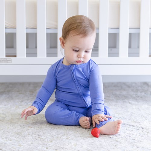 Larkspur Baby | Romper Pajamas | Zipper Romper in Periwinkle – Larkspur Baby Outlet