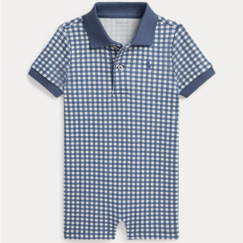 Gingham Soft Cotton Polo Shortall