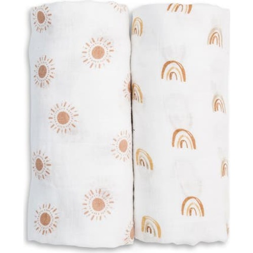Cotton Muslin Swaddles 2 Pack, Large