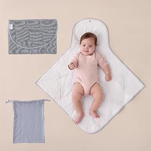 UTEX Baby Portable Changing Pad, Waterproof & Wipeable Diaper Changing Mat with Carrying Bag, Foldable Changing Mat for Travel, Newborn Shower Gifts