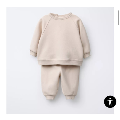 SWEATSHIRT AND JOGGER SET WITH BRUSHED INTERIOR - Light beige | ZARA United States