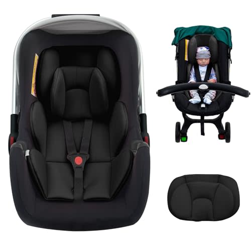 Infant Car Seat Insert with 2 Headrest for Preemie to Toddler, Thickened Baby Car Seat Head Support for Side Impact Protection, Breathabble Newborn Carseat Insert with Filled Spong