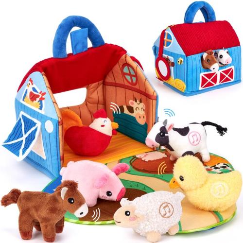 Littly Farm Sensory Barn — Plush Animal Toy Set