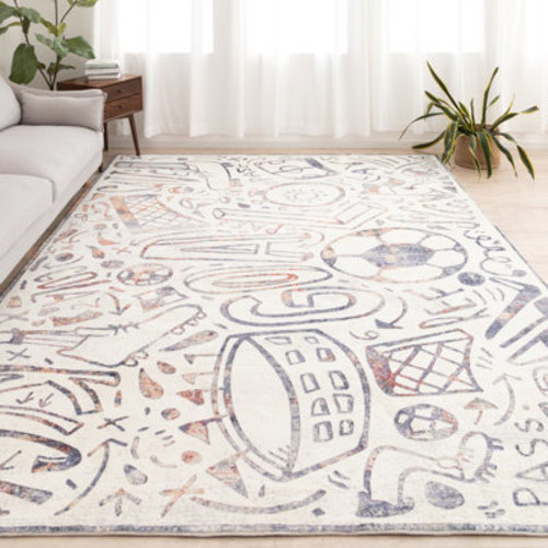 Katie Merz Sportsglyphs Soccer Power Loom Area Rug & Reviews | Wayfair