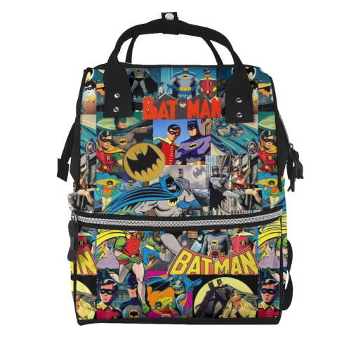 B-at-ma-n Diaper Bag Backpack-Multifunction Travel Handbag Laptop Daypack 16 Inch for Women Men