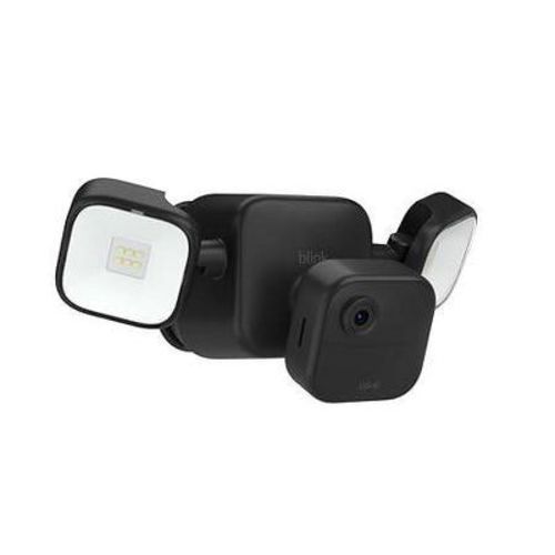 Blink Outdoor 4 Floodlight Camera, Wireless Smart Security Camera, Two-Year Battery Life, Sync Module Core Included with 1 Camera System - Black