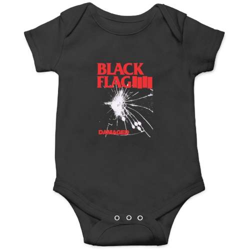 Black Flag - Damaged T-Shirt Onesies Kids's Short Sleeve Onesie 12M Black sold by MontrellSayles | SKU 976963112 | Printerval