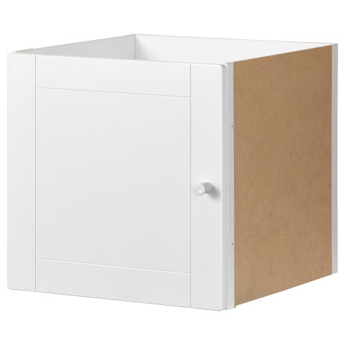 KALLAX Insert with door - groove milled/white 13x13 "
