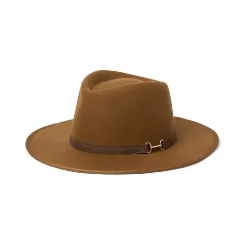 Girl Caramel Candy Wide-Brim Bridle Bit Felt Hat by Janie and Jack