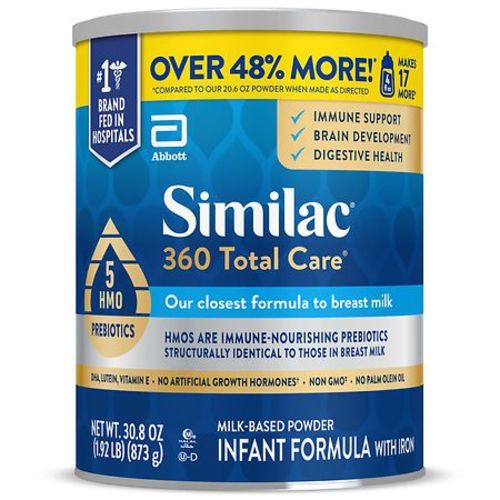 Similac 360 Total Care Infant Formula Powder, 5 HMO Prebiotics