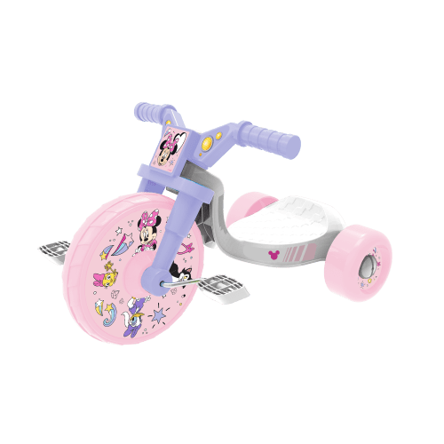 Walmart Black Friday Deals 2025 Fly Wheel Minnie Mouse Junior Cruiser Tricycle with 10 inch Front Wheel Child 2 to 4 Years