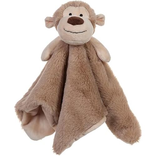 Apricot Lamb Stuffed Animals Monkey Security Blanket Infant Nursery Character Blanket Luxury Snuggler Plush Baby Lovey(Monkey)
