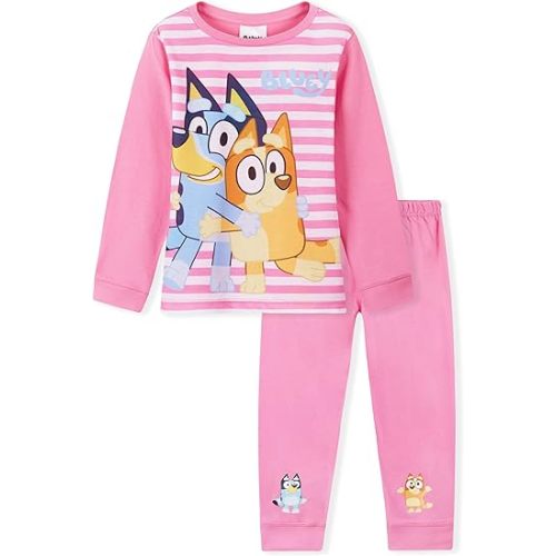 Bluey Pajama Set for Girls Toddlers Long 2 Pc PJs Comfy Lounge Set Loungewear Soft Pajamas Nightwear PJ Gifts for Girls