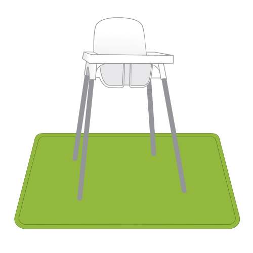 Solid Ribbit Minimalist Splash Mat - A Waterproof Catch-All for Highchair Spills and More! SALE
