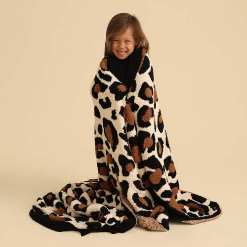 Leopard Brown Lana Leopard Grand Cuddle Patoo® Blanket | Posh Peanut®