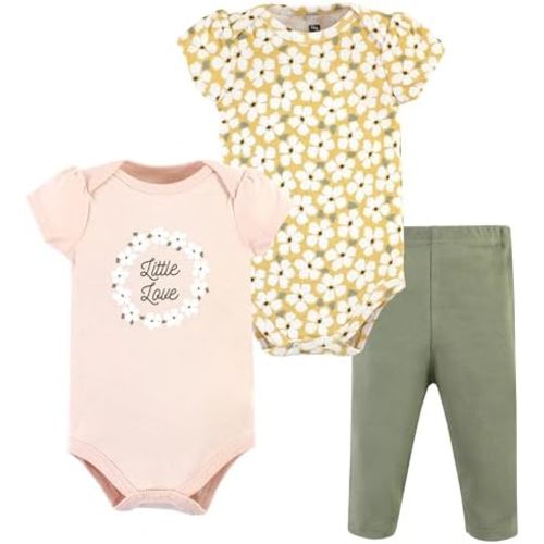 Hudson Baby Unisex Cotton Bodysuit and Pant Set