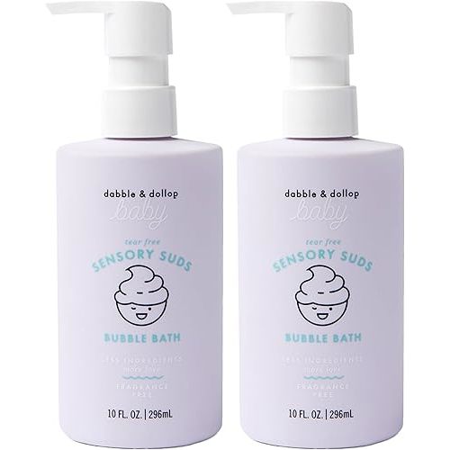 Dabble & Dollop Baby Bubble Bath for Sensitive Skin (10 fl oz, Pack of 2)