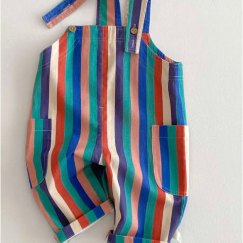 Baby Polka Dot Stripes Overalls