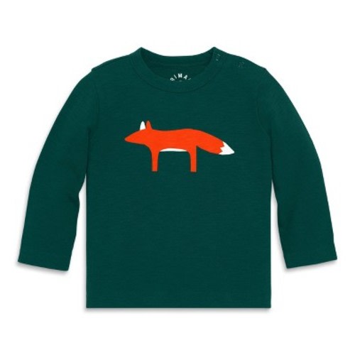 Primary Baby Long Sleeve Fox Tee in Size 3-6 Months
