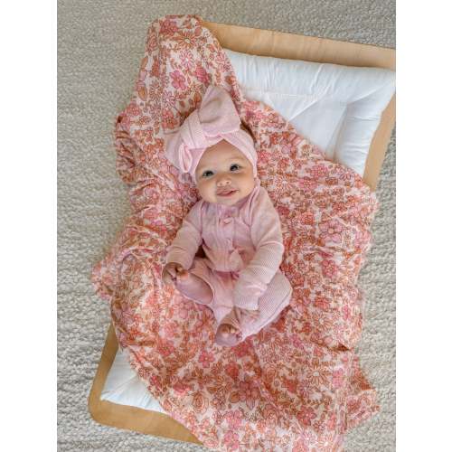 Bamboo Muslin Swaddle | Blossom – Little and Fern