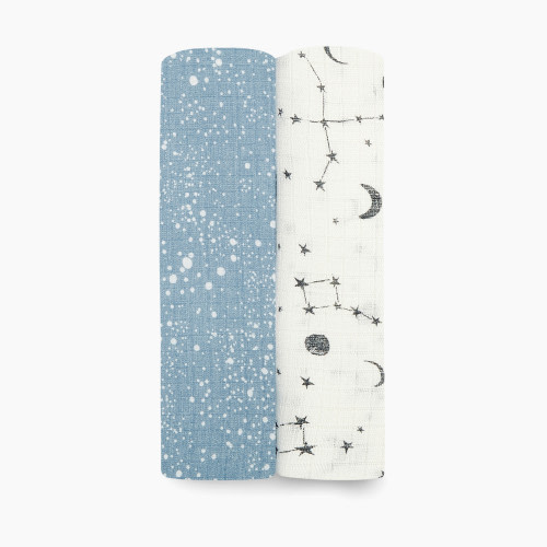 Aden + Anais Essentials Silky Soft Swaddles (2 Pack) - Cosmic Galaxy, 2