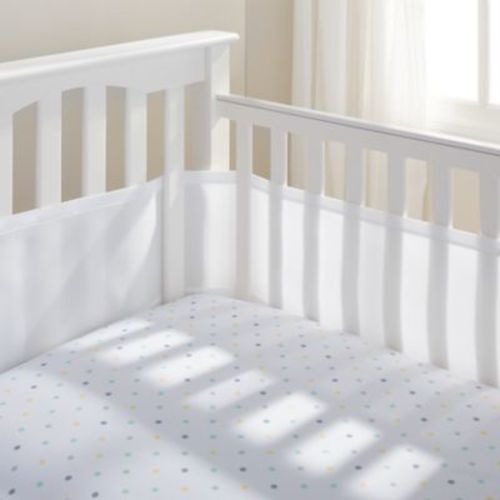 BreathableBaby® Breathable Mesh Crib Liner in White - WHITE - BUMPER