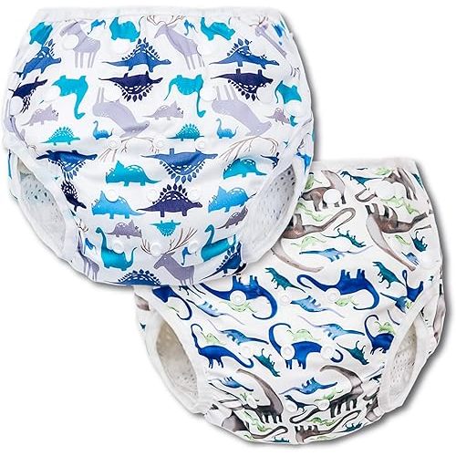 Joyo roy Baby Swim Diapers 2pcs One Size Adjustable Toddler Swim Diaper Breathable Waterproof Diapers for Swimming Boy Baby Beach Essentials Reusable Swim Diapers Size 3 for Swimming Lessons