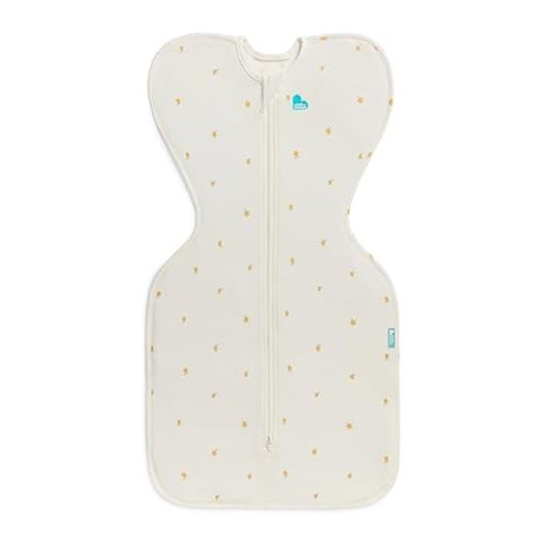 Love to Dream Swaddle UP, Silky-Lux 1.0 TOG, Luxurious 100% Viscose from Bamboo, Allow Baby to Sleep in Their Preferred Arms Up Position, Snug Fit Calms Moro Reflex, 8-13 lbs, Cream Lemons