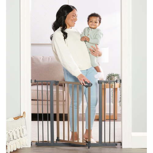 Free Shipping! Regalo Safety Gate, Multi-Style Wooden Baby and Pet Safety Gate, Adjustable 29-39.5 inches wide, 30 inches tall