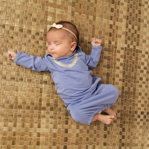 Lei Pua Kenikeni Bamboo Layette Gown