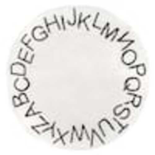 nuLOOM Kids Washable Round Alphabet Ivory 6 ft. x 6 ft. Indoor Area Rug SVDC01B-R606