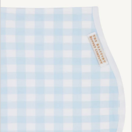Oopsie Daisy Burp Cloth - Buckhead Blue Gingham with Worth Avenue Whit